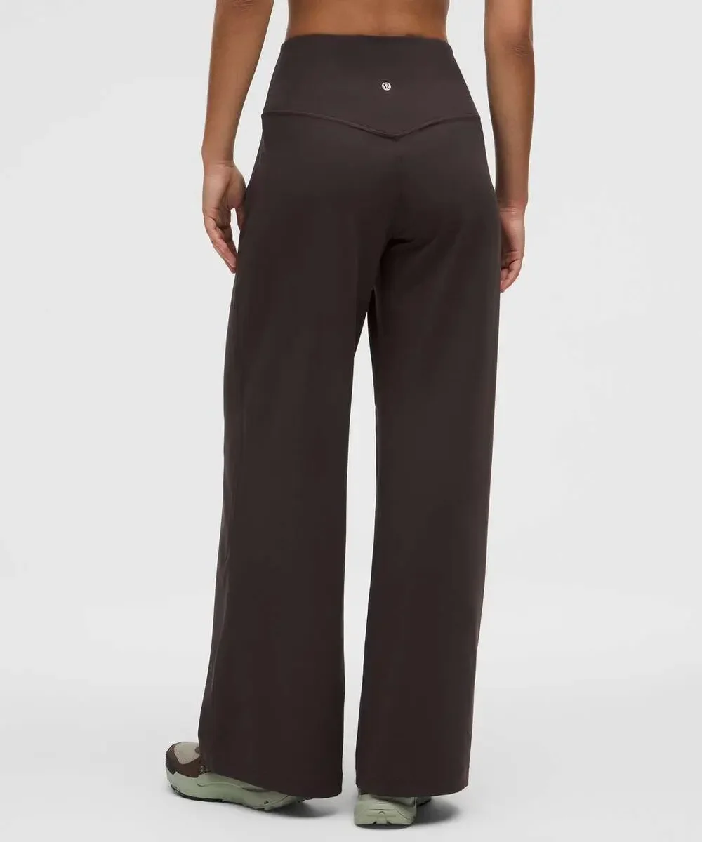 Lululemon Align Palazzo Pants Sequoia Dark Brown Wide Leg Flare Yoga Size 8